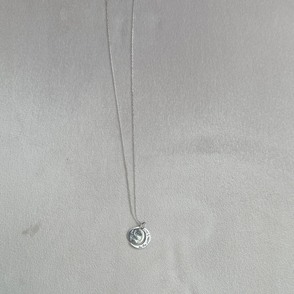 I love you to the moon and back Chic Silver Pendant Necklace